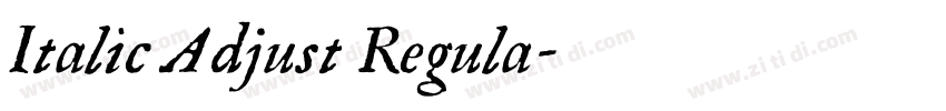 Italic Adjust Regula字体转换